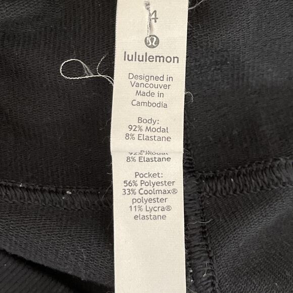 Lululemon Every Moment Cropped Pants Womens Size 4 Lounge Black Workout - Picture 3 of 8